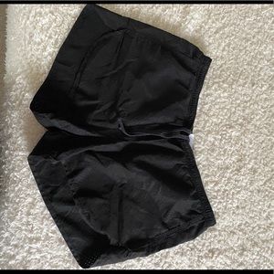Black running shorts